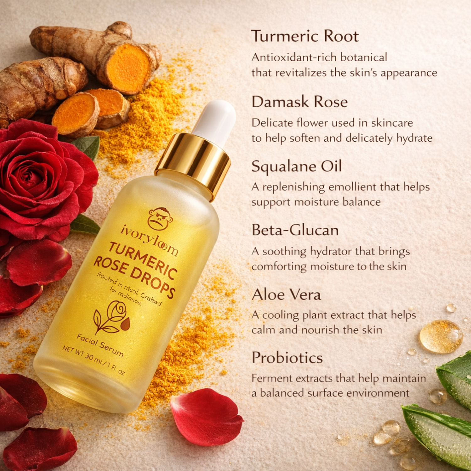 Turmeric Rose Drops